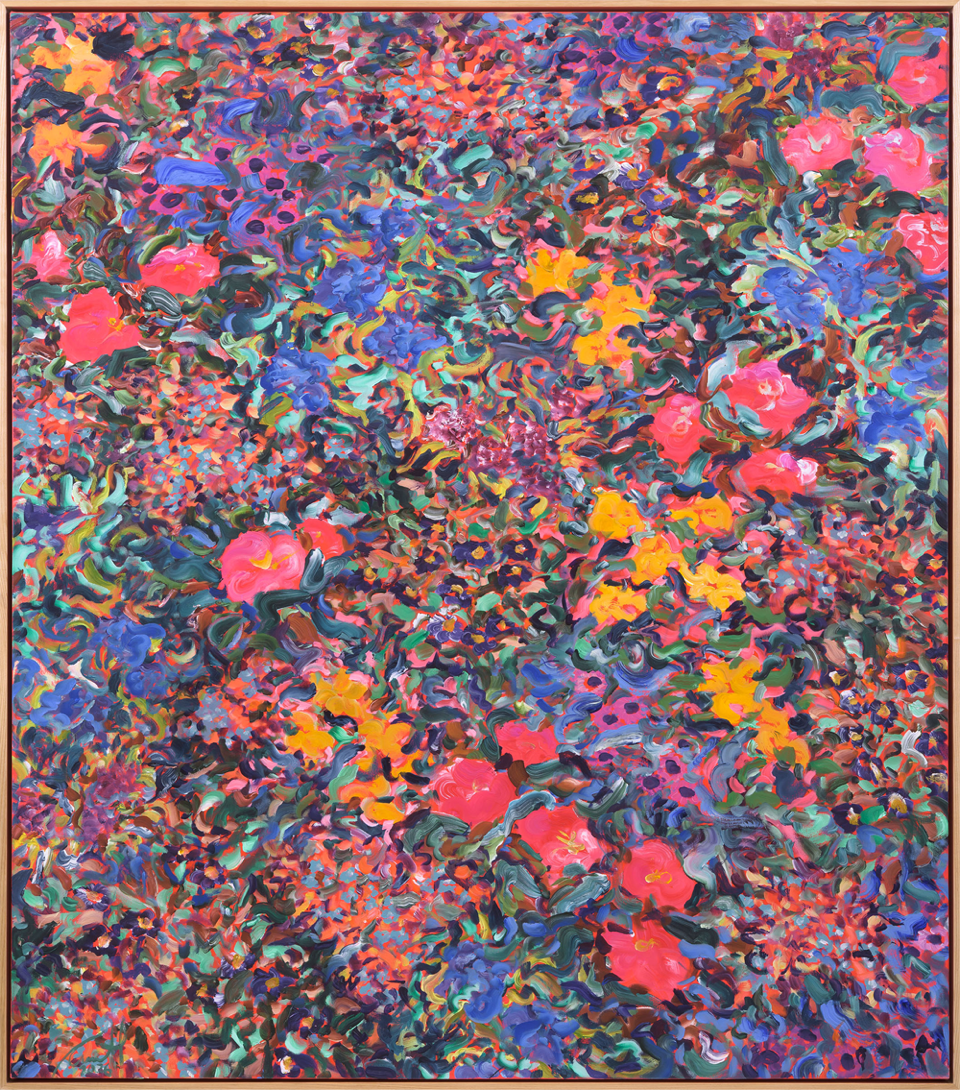 Carmel van der Hoeven | Pretty Brutal Solo Exhibition | Beneath and Above | Turua Gallery | Original Painting | Floral 