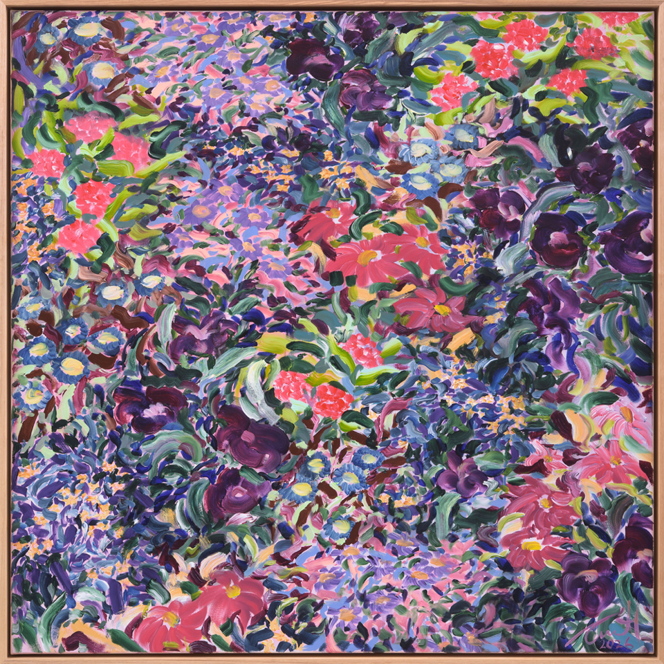 Carmel van der Hoeven | Pretty Brutal Solo Exhibition | Layered Moments | Turua Gallery | Original Painting | Floral 