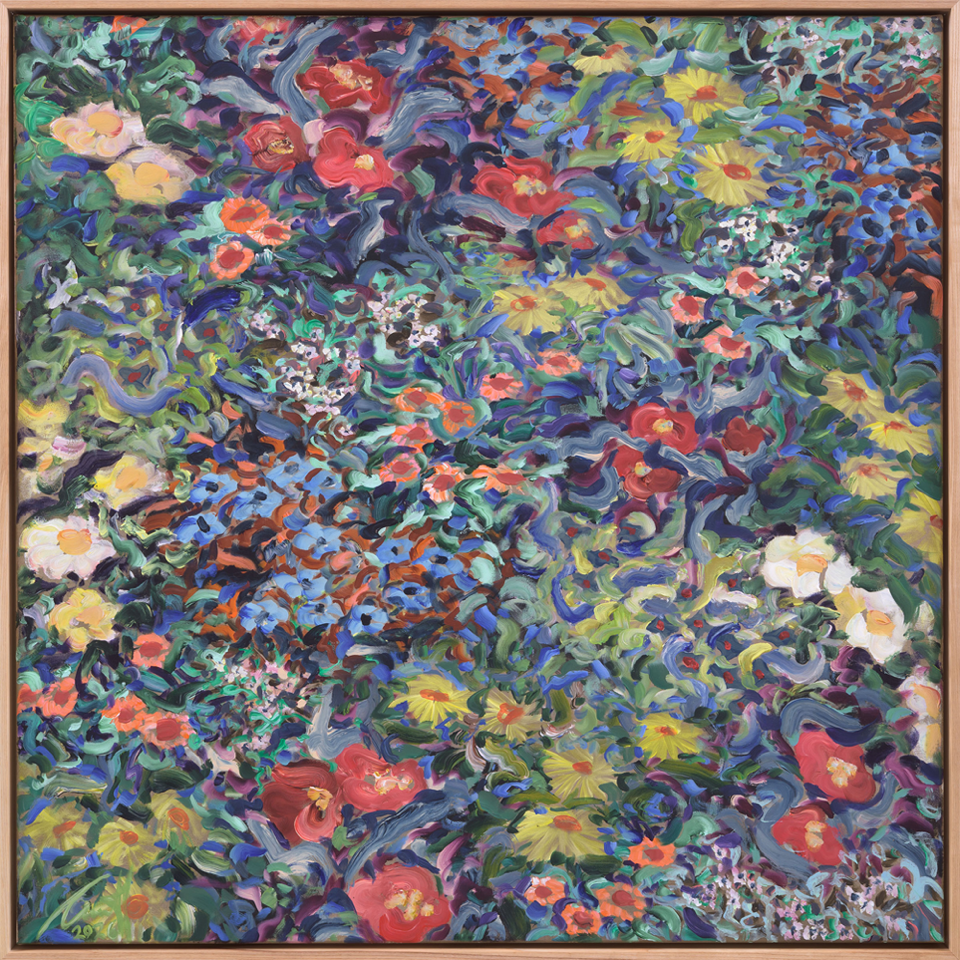 Carmel van der Hoeven | Pretty Brutal Solo Exhibition | Slow Turning | Turua Gallery | Original Painting | Floral 