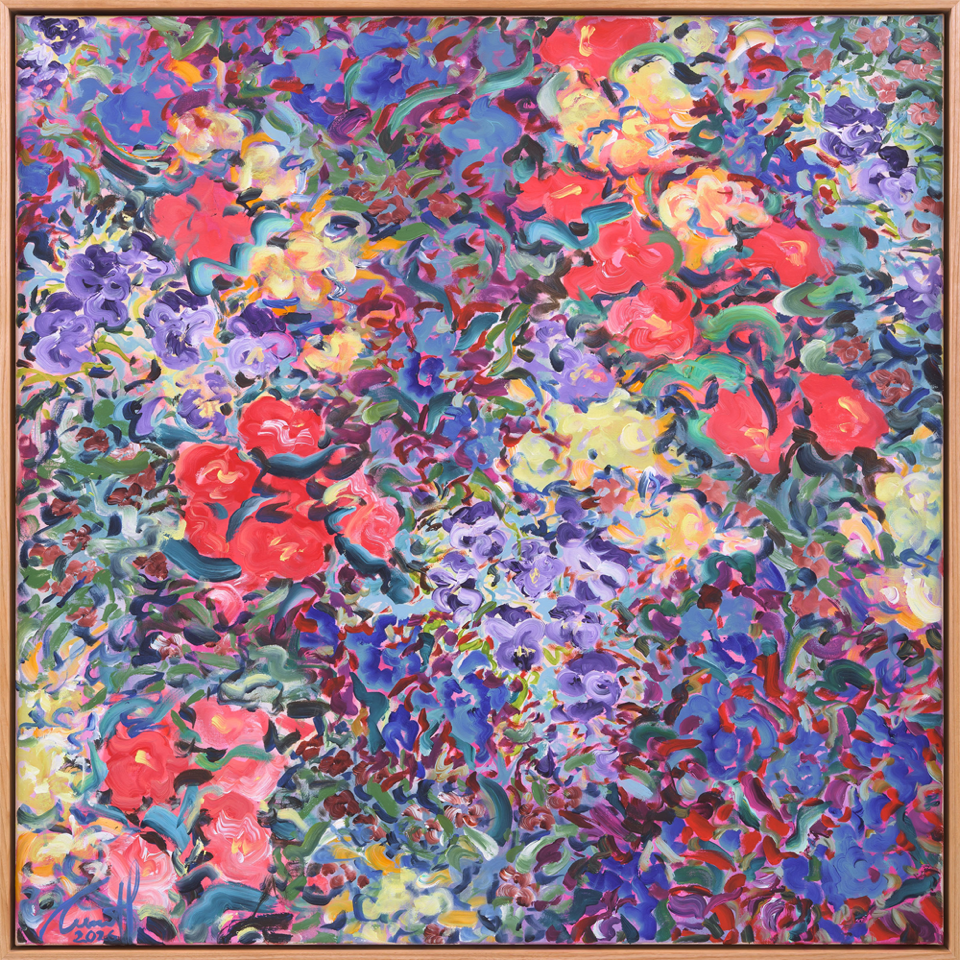 Carmel van der Hoeven | Pretty Brutal Solo Exhibition | The Sound of Change | Turua Gallery | Original Painting | Floral 