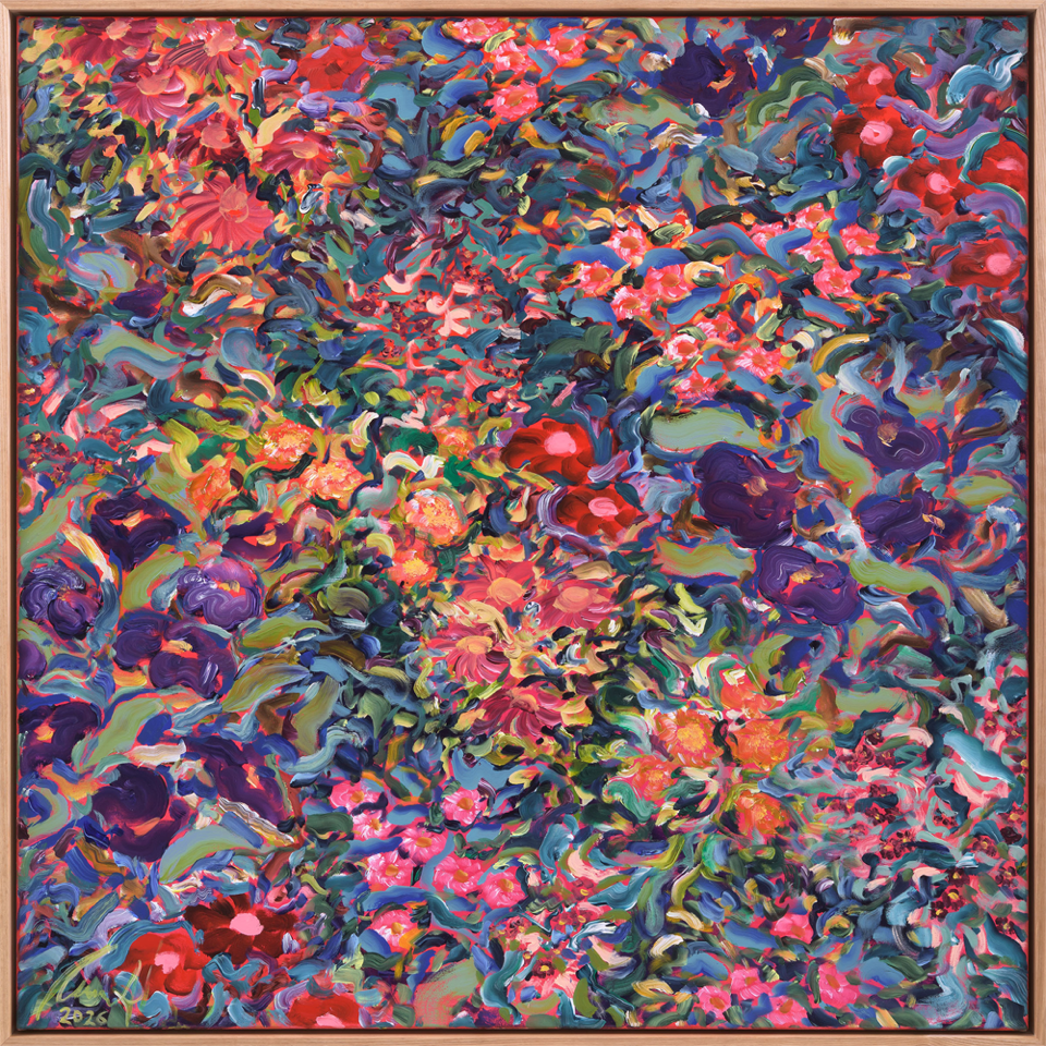Carmel van der Hoeven | Pretty Brutal Solo Exhibition | We All Return | Turua Gallery | Original Painting | Floral 