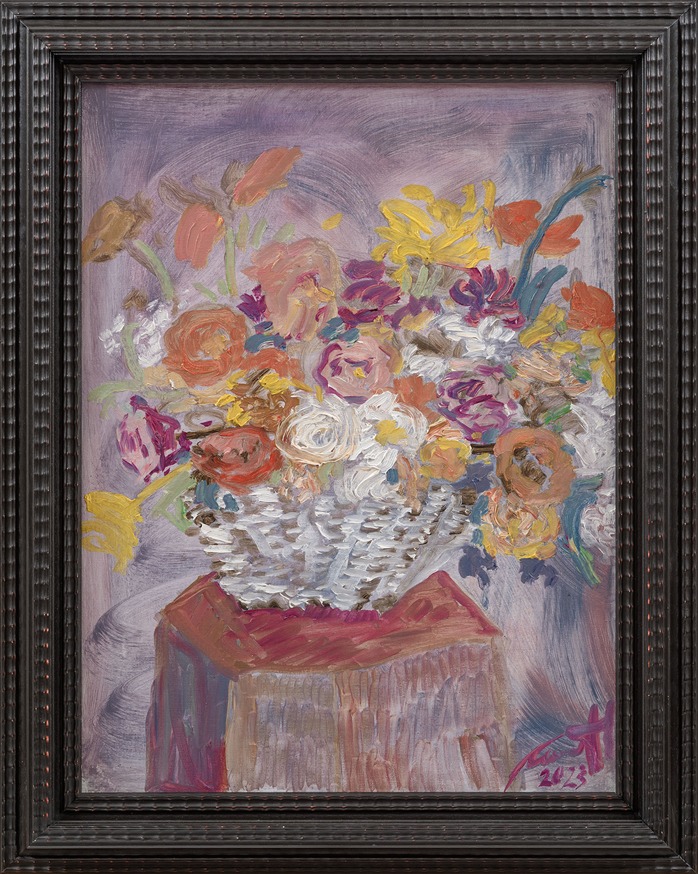 Flowers from Milly II painting, Sweet Thing Exhibition, Carmel van der Hoeven