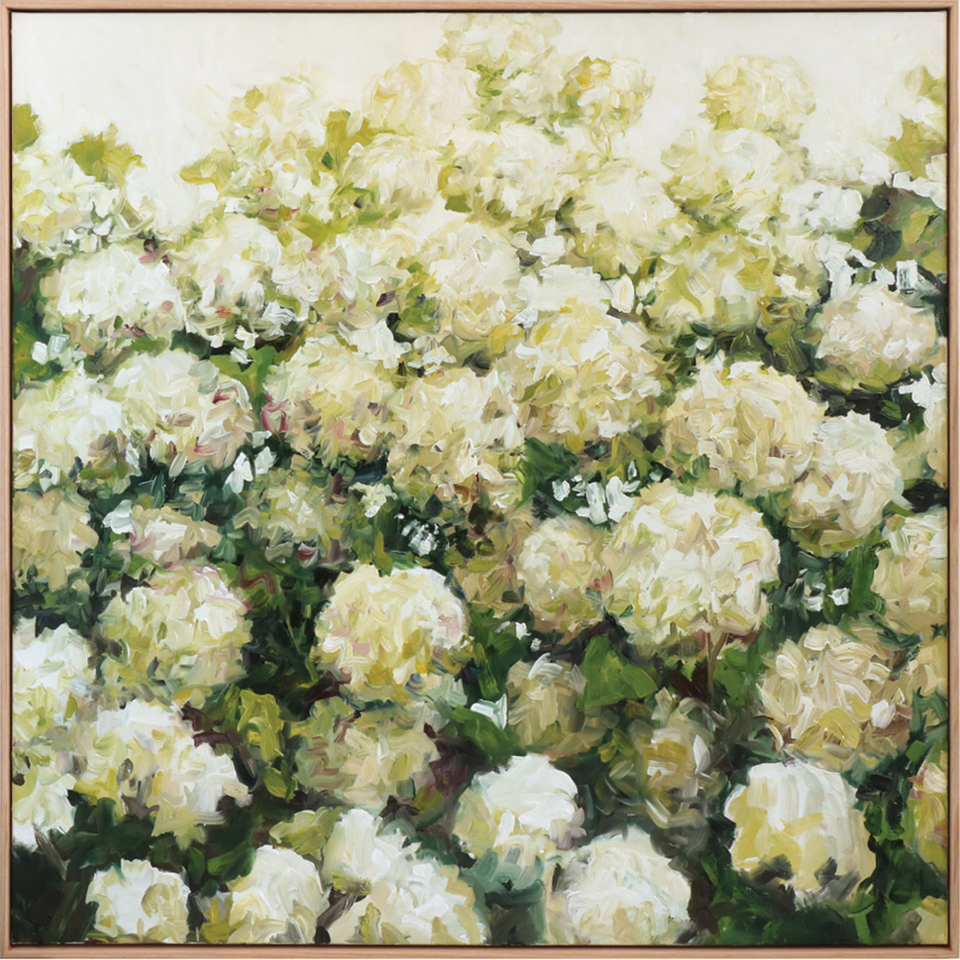 Bright Eyes I hydrangeas oil painting Dean Wallace