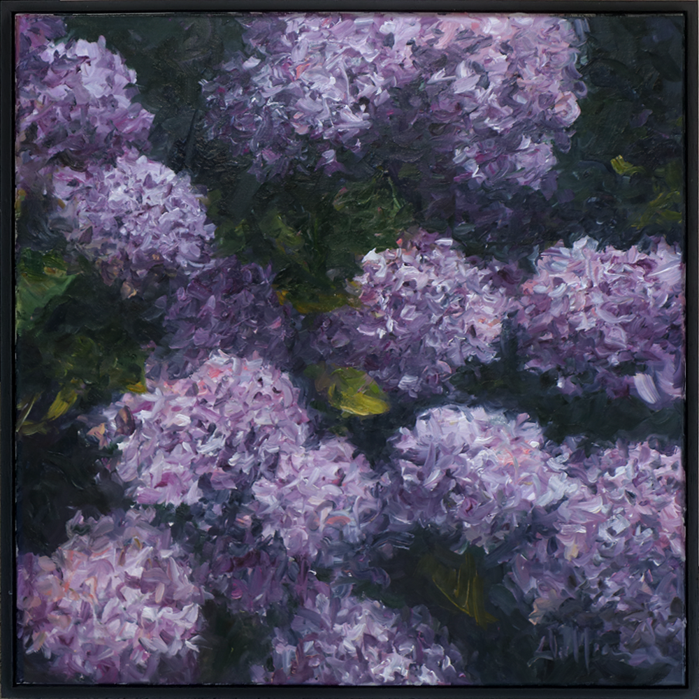 Purple Haze Oil painting Hydrangeas Dean Wallace