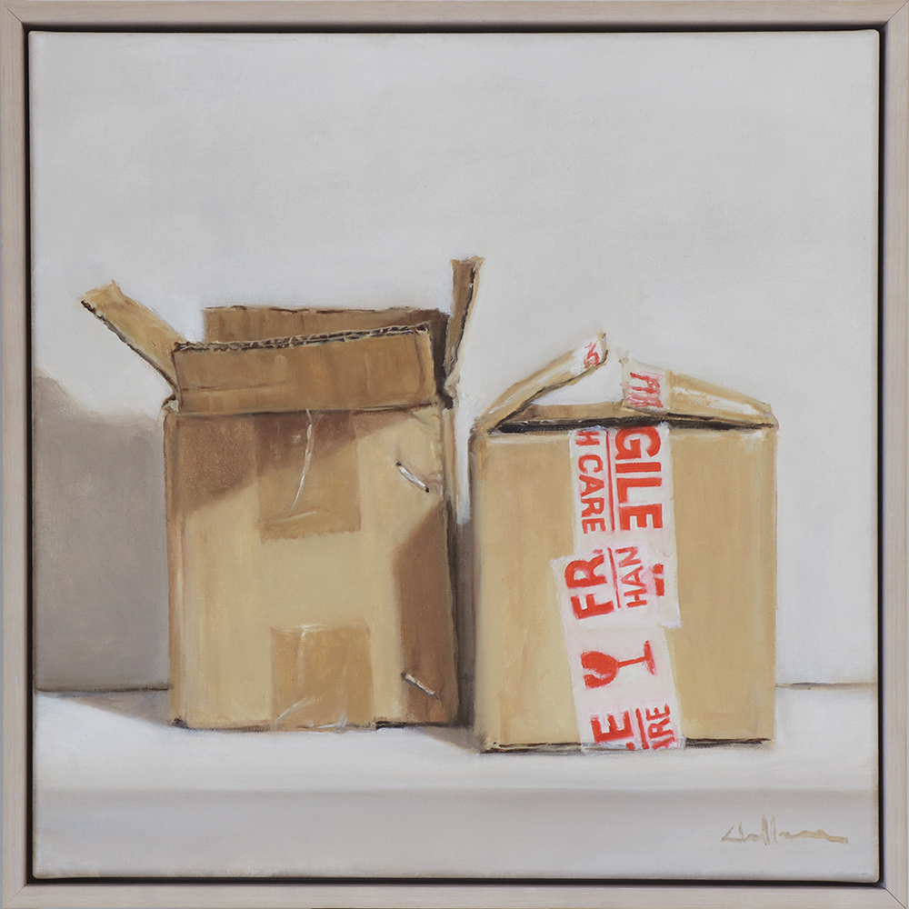 Two gifts Dean Wallace oil on canvas framed