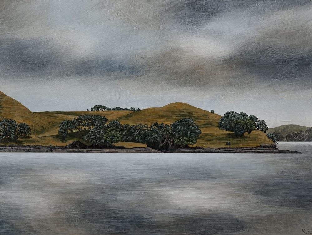 Close Up Of Browns Island | Painting | Kylie Rusk | Elements Exhibition