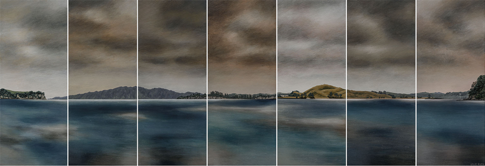 Panorama of Waitemata Harbour | Painting | Kylie Rusk | Elements Exhibition