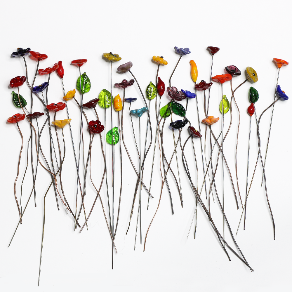 Handmade Murano Glass flowers by Frances Hanson