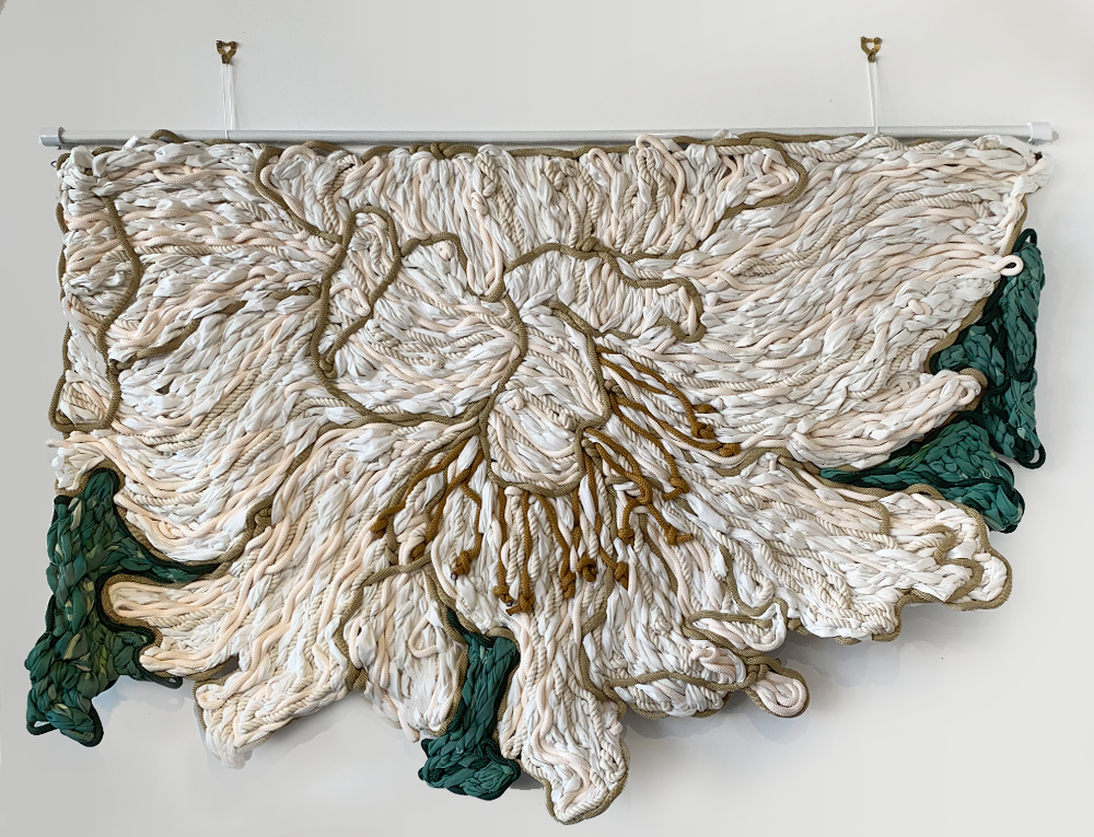 "Loved" Woven textile art Frankie Meaden