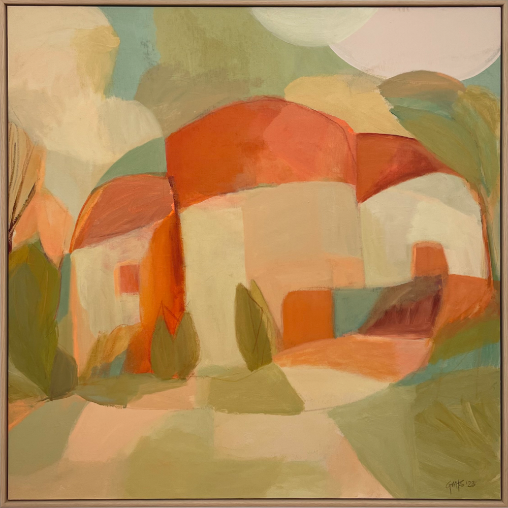 Ancient Walls Acrylic on linen for "whereI've Been Exhibition by Georgina Hoby Scutt