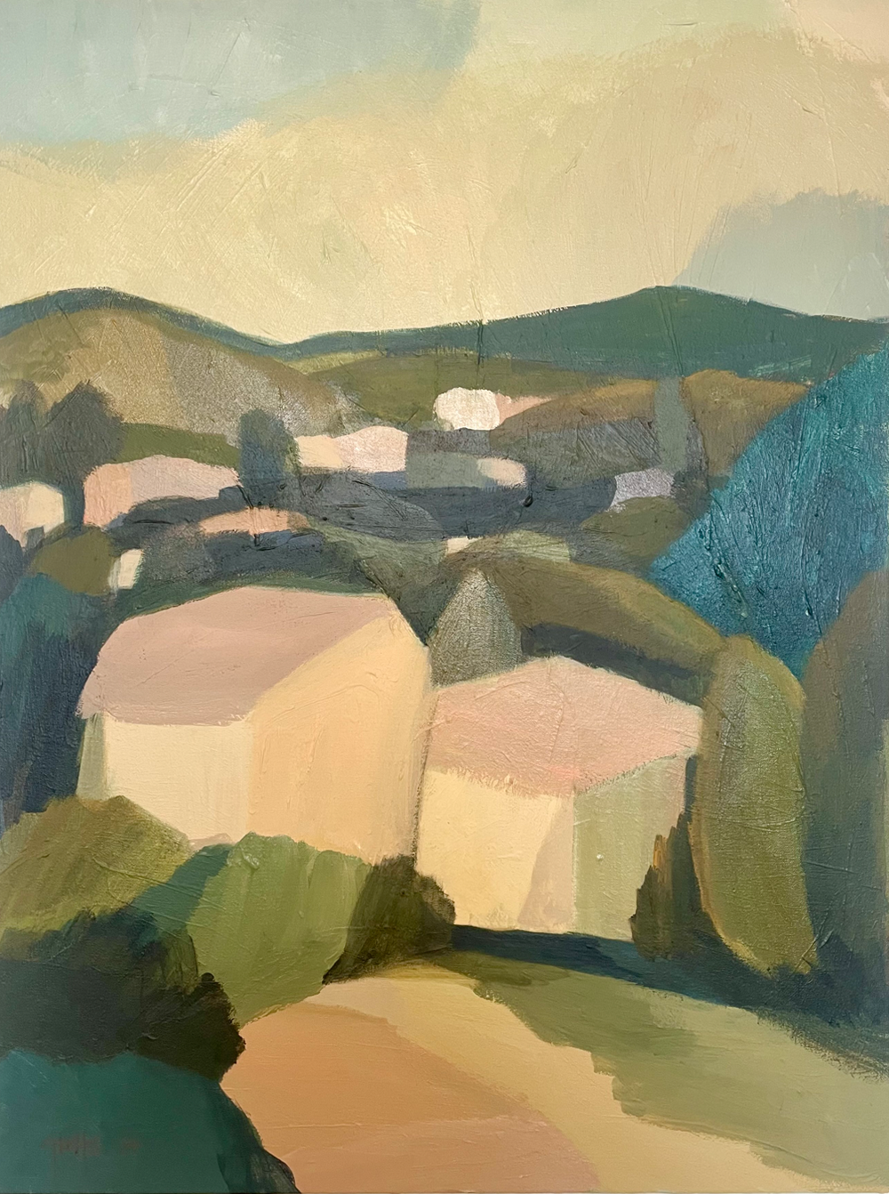 Hilltop Villages | Acrylic on Canvas | Georgina Hoby Scutt | Duality Exhibition