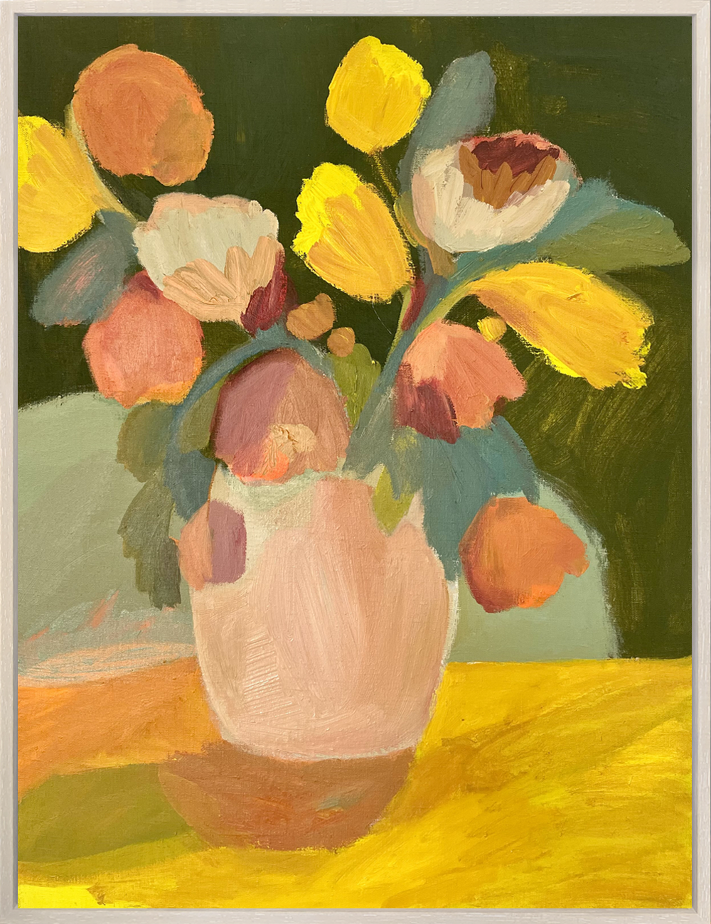 Illuminated Floral original painting Acrylic on linen Where I've Been exhibition Georgina Hoby Scutt 