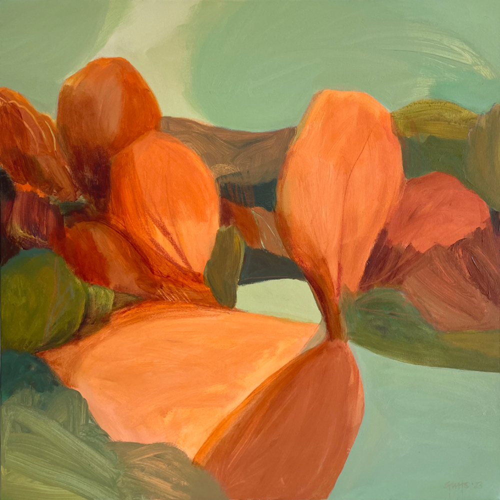 Landscape Study Spring original painting acrylic on Canvas Where I've Been Exhibition Georgina Hoby Scutt