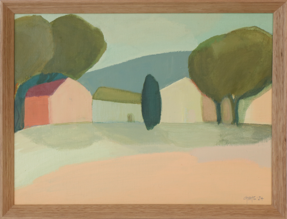 Pink Barn | Acrylic on Linen | Georgina Hoby Scutt | Duality Exhibition