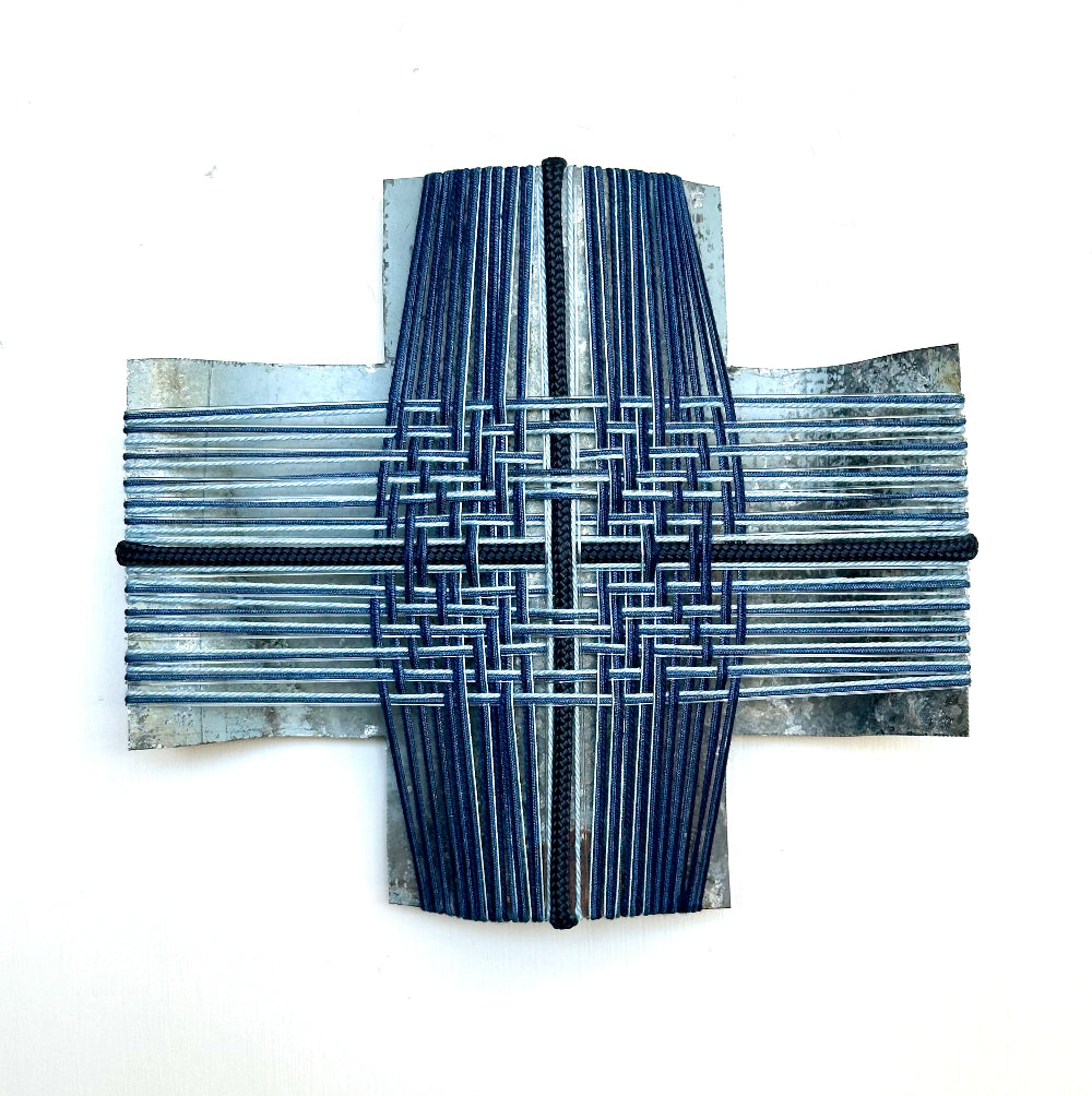 Gilly Sheffield, Blue Sky Dreaming - A Sense of Place I, Corrugated iron wall sculpture