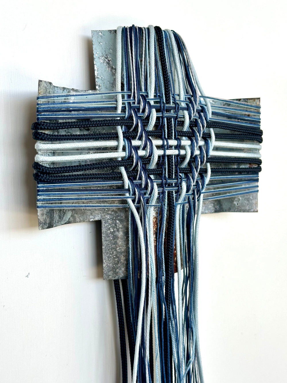 Gilly Sheffield, Blue Sky Dreaming - Ancestral River, Corrugated iron wall sculpture