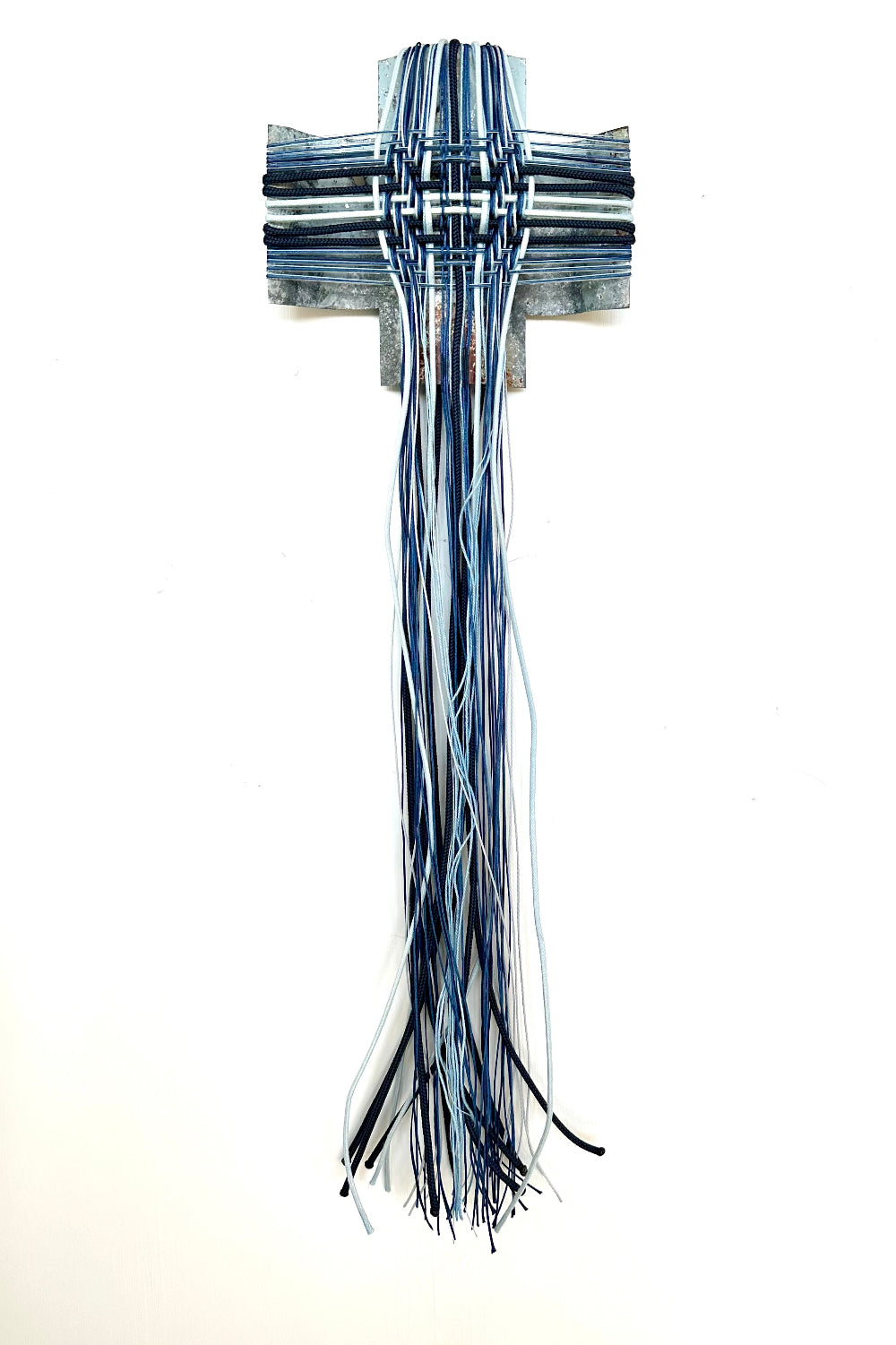 Gilly Sheffield, Blue Sky Dreaming - Ancestral River, Corrugated iron wall sculpture