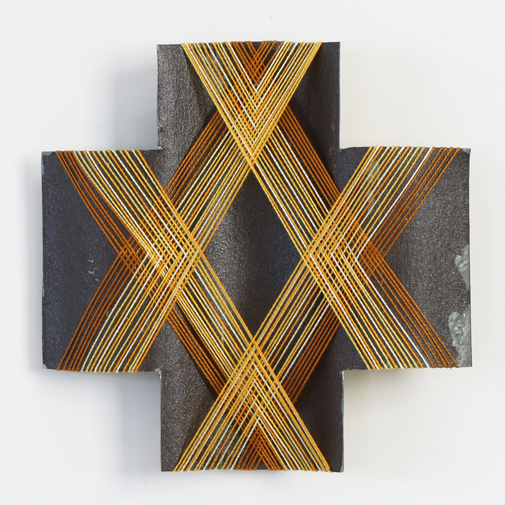 Autumn XI Rescued corrugated iron from Wanaka sculpture Gilly Sheffield 