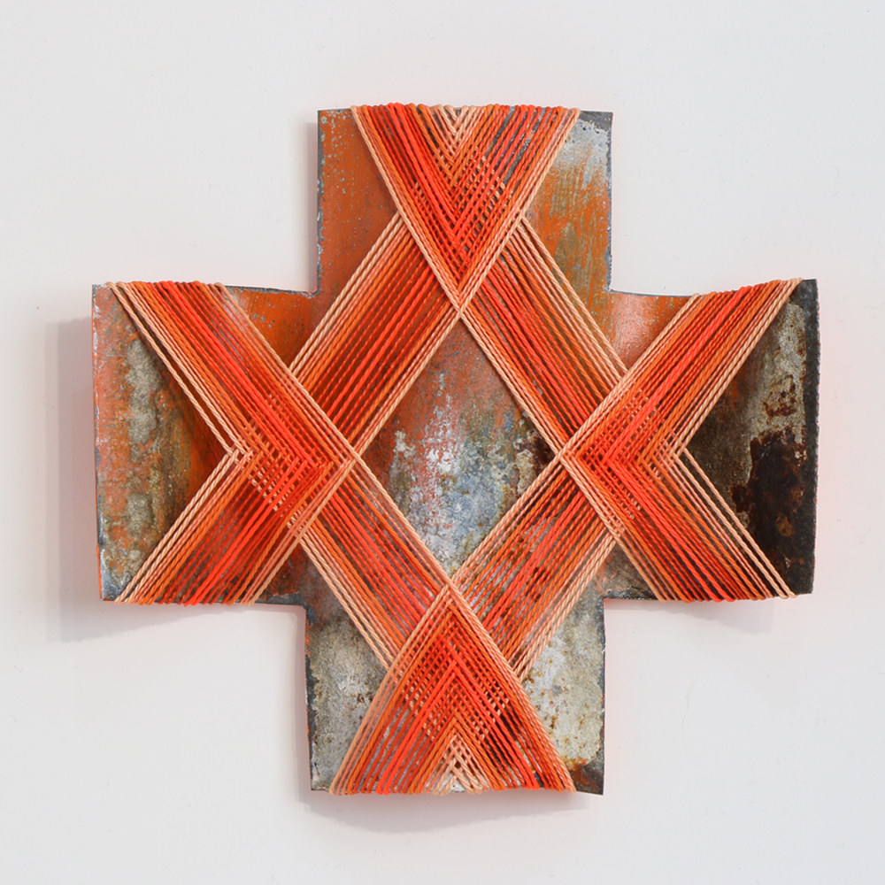 Solar Flare VIII Corrugated Iron sculpture Gilly Sheffield 