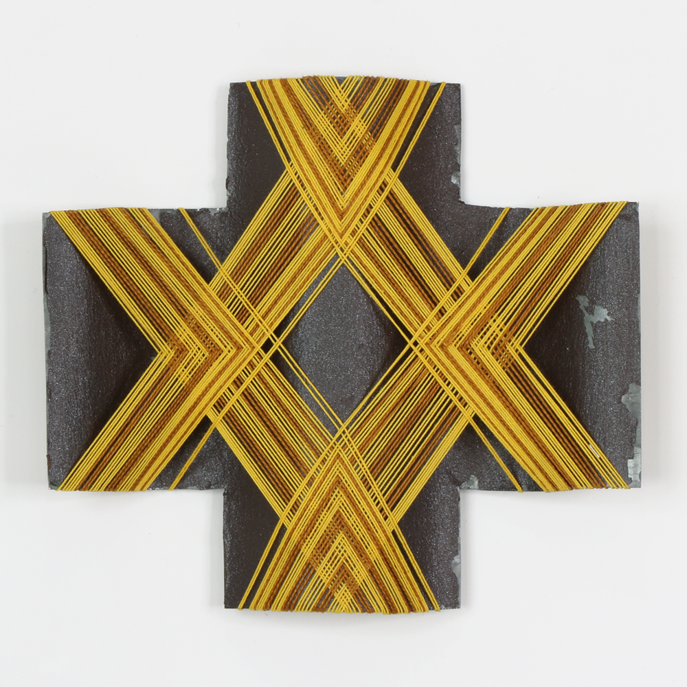 End Of Autumn I Rescued Corrugated Iron sculpture by Gilly Sheffield