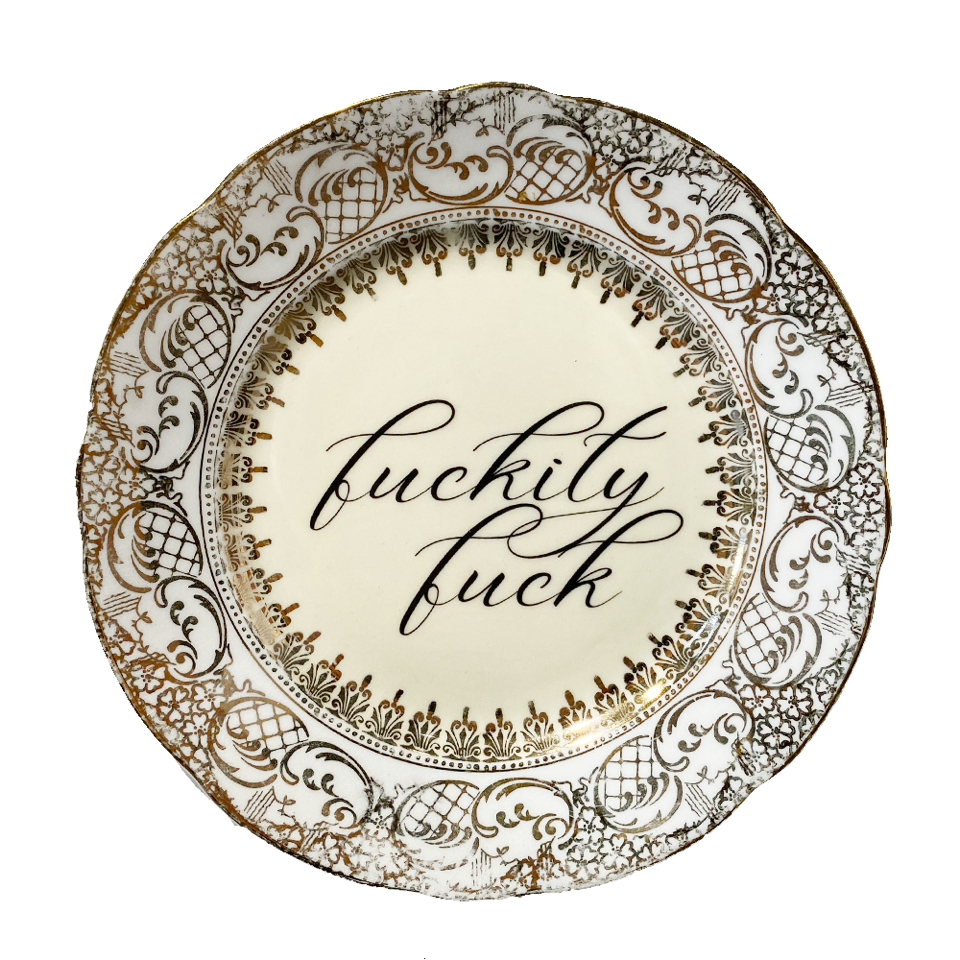 Gold Ornate FF Decorative Plate Philina Den Dulk