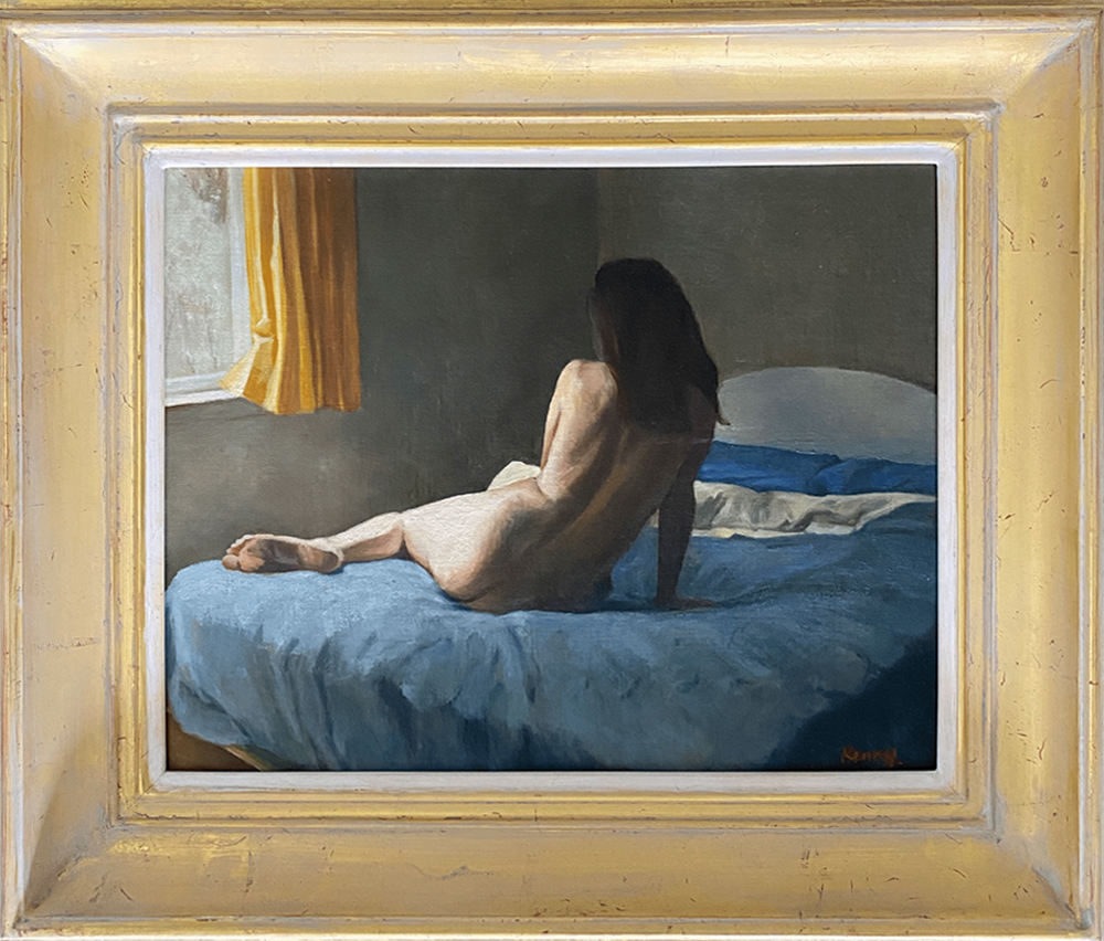 The Blue Bedspread Grant Kenny Oil painting