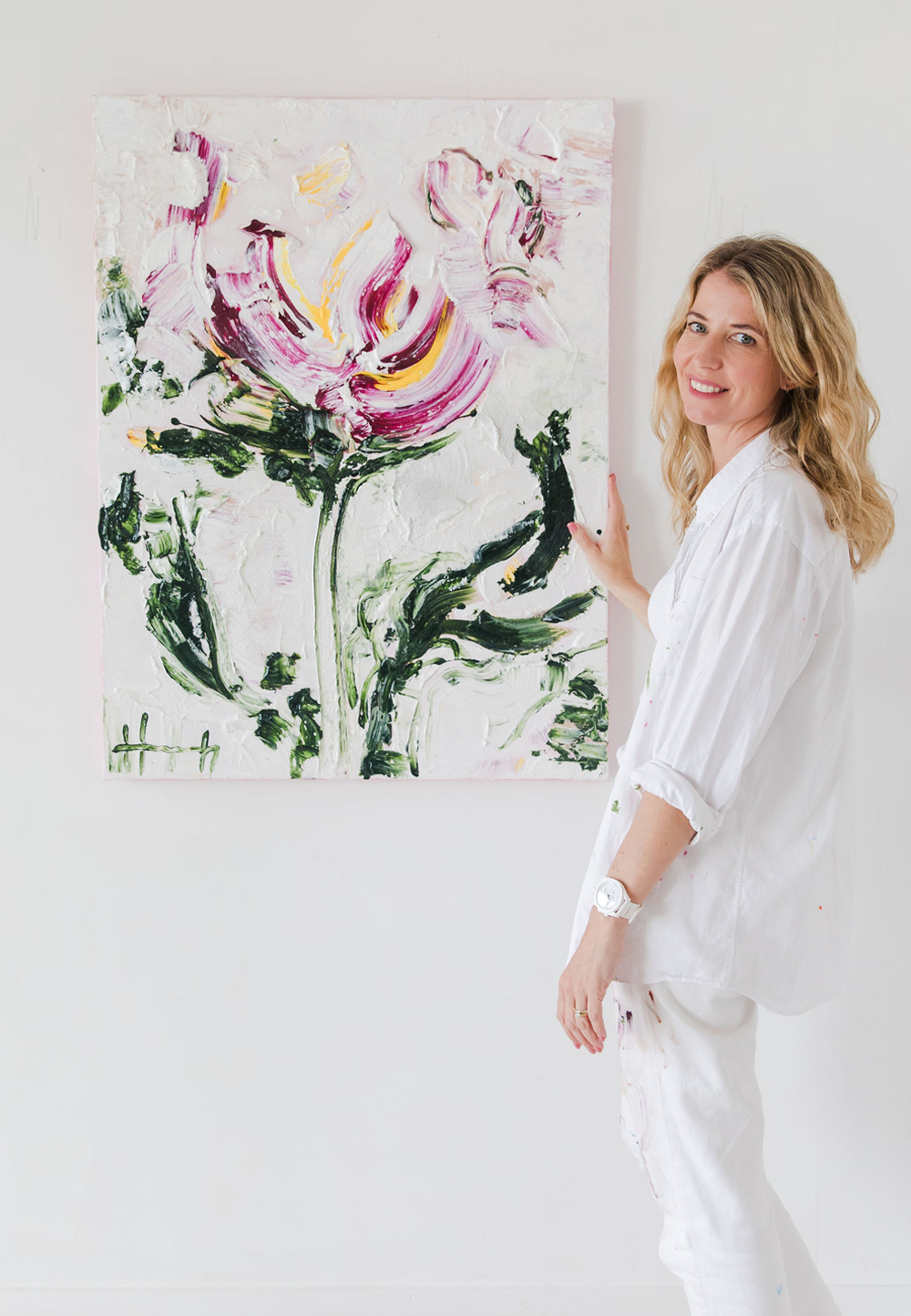 Floating in my Dreams Original floral painting Hannah Jane