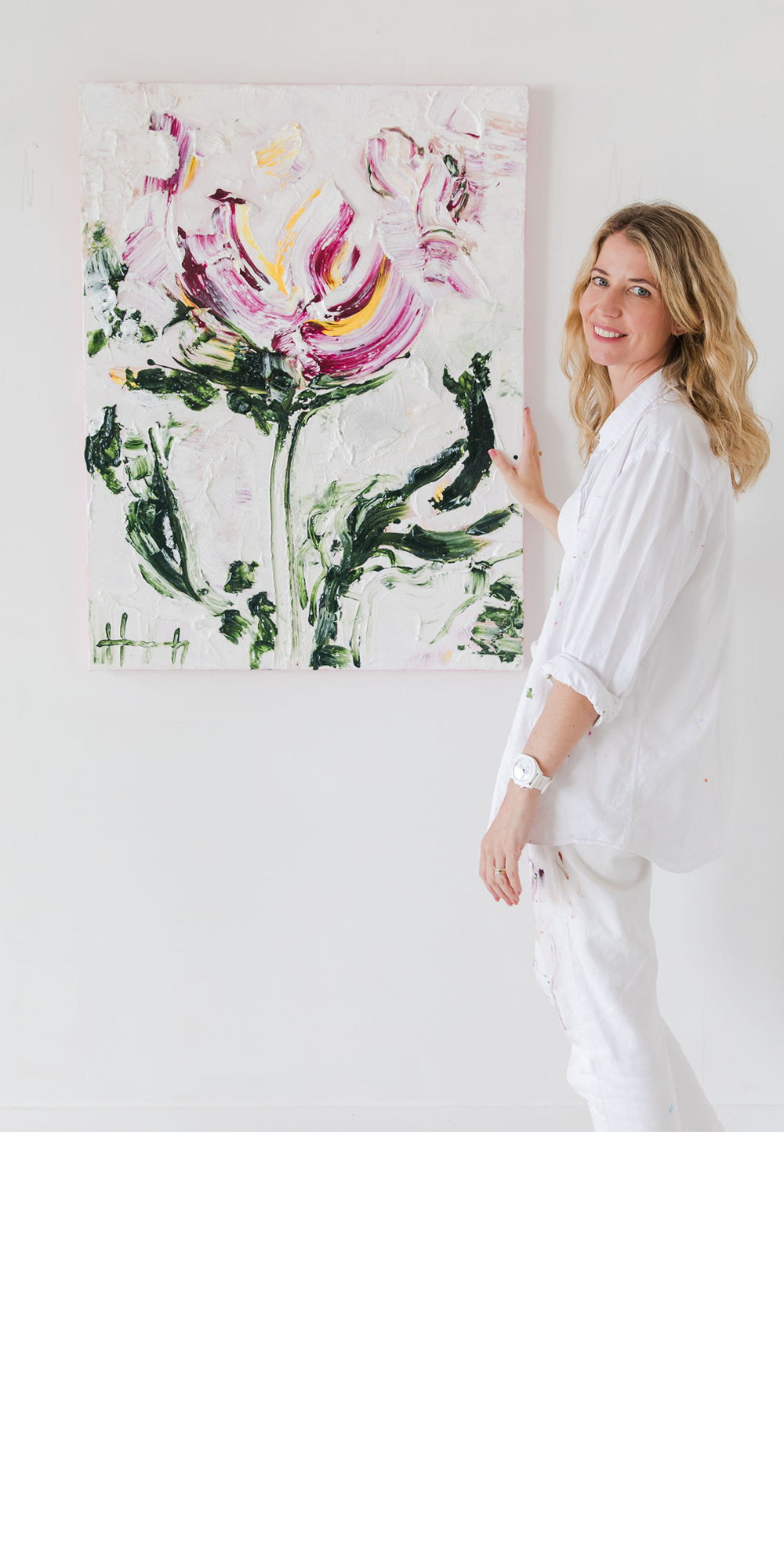 Floating in my Dreams Original floral painting Hannah Jane