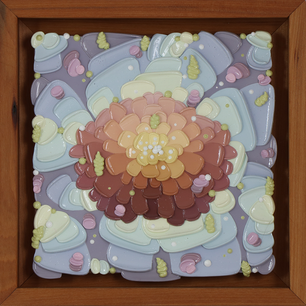 Josh Davison | Mini Dahlia | Original Painting | In Colour Exhibition 2025 | Turua Gallery