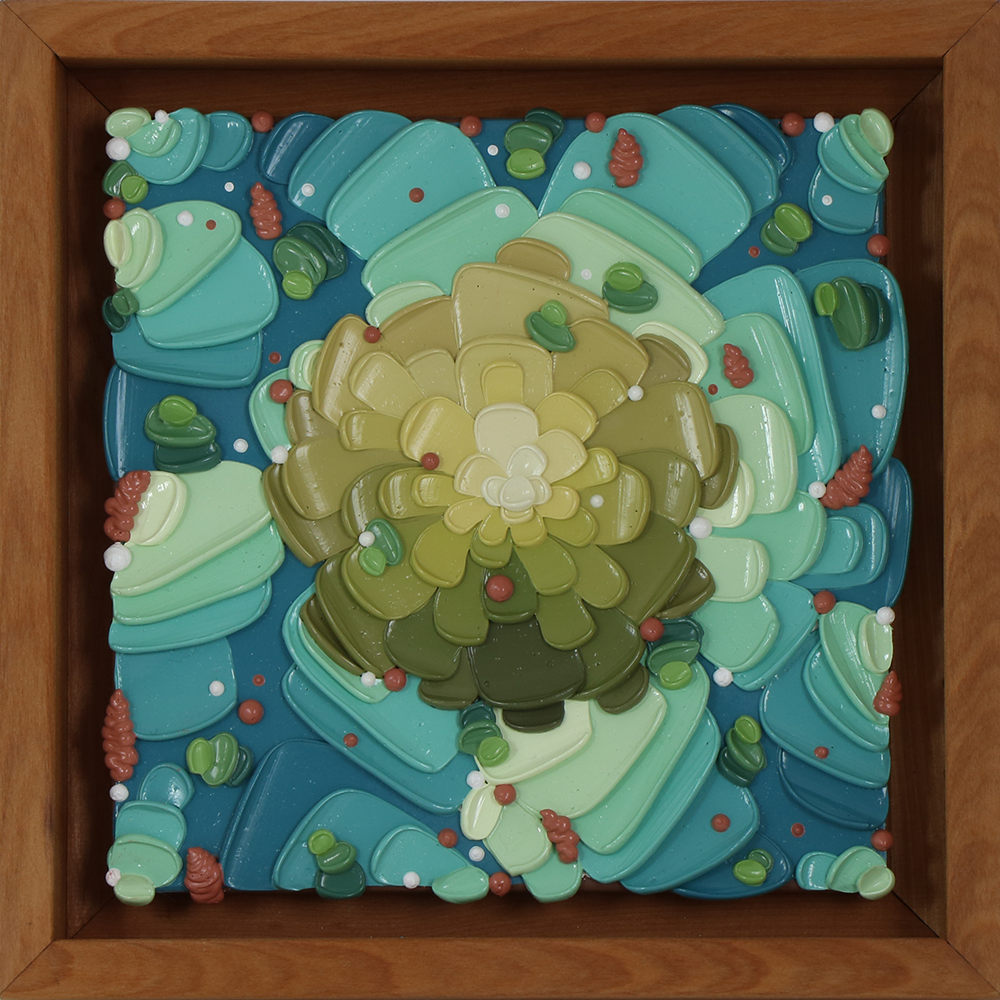 Josh Davison | Mini Echeveria | Original Painting | In Colour Exhibition 2025 | Turua Gallery