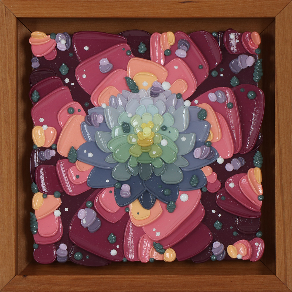 Josh Davison | Mini Guzmania | Original Painting | In Colour Exhibition 2025 | Turua Gallery