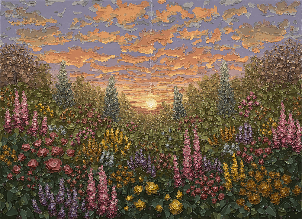 Oasis Diptych  Josh Davison | oil painting | In Colour exhibition