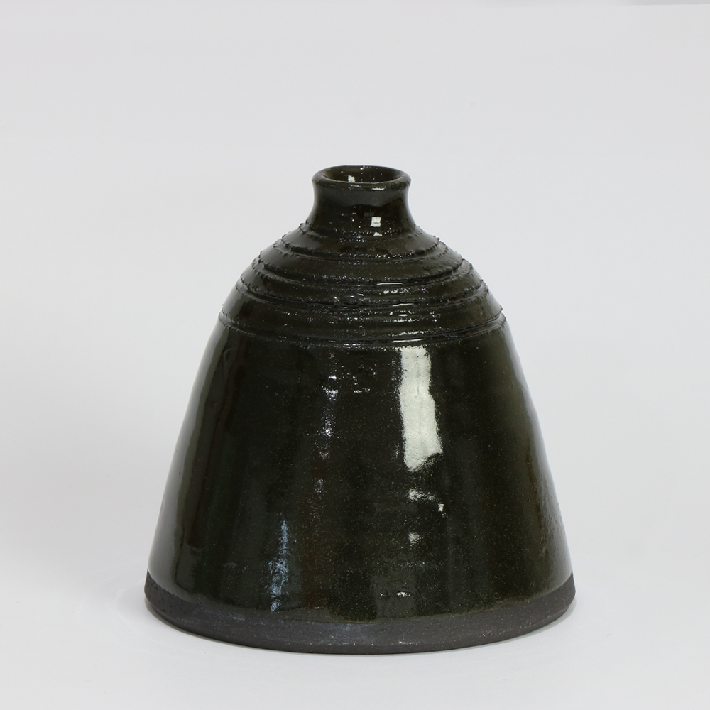 Wheel thrown stoneware Vase #136 Jacqueine Kampen