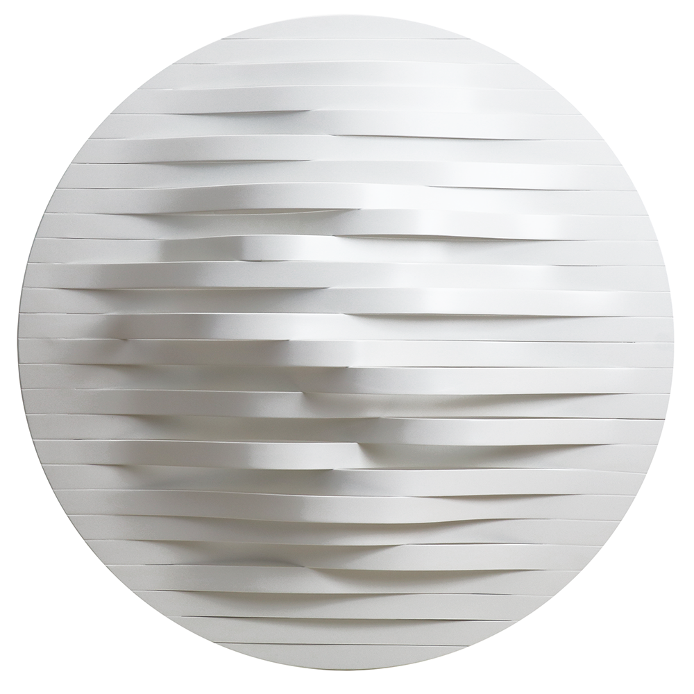 Pinstripes Cedar wood wall sculpture Jamie Adamson