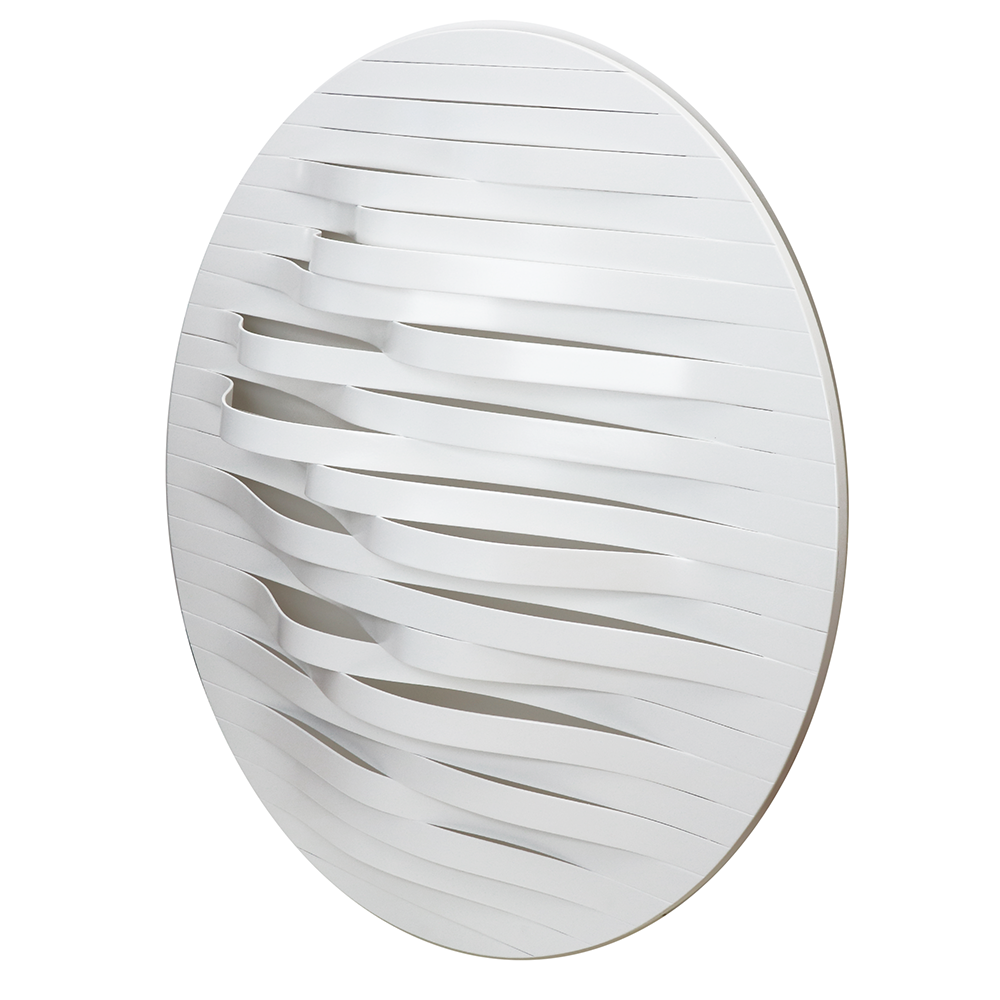 Pinstripes Cedar wood wall sculpture Jamie Adamson