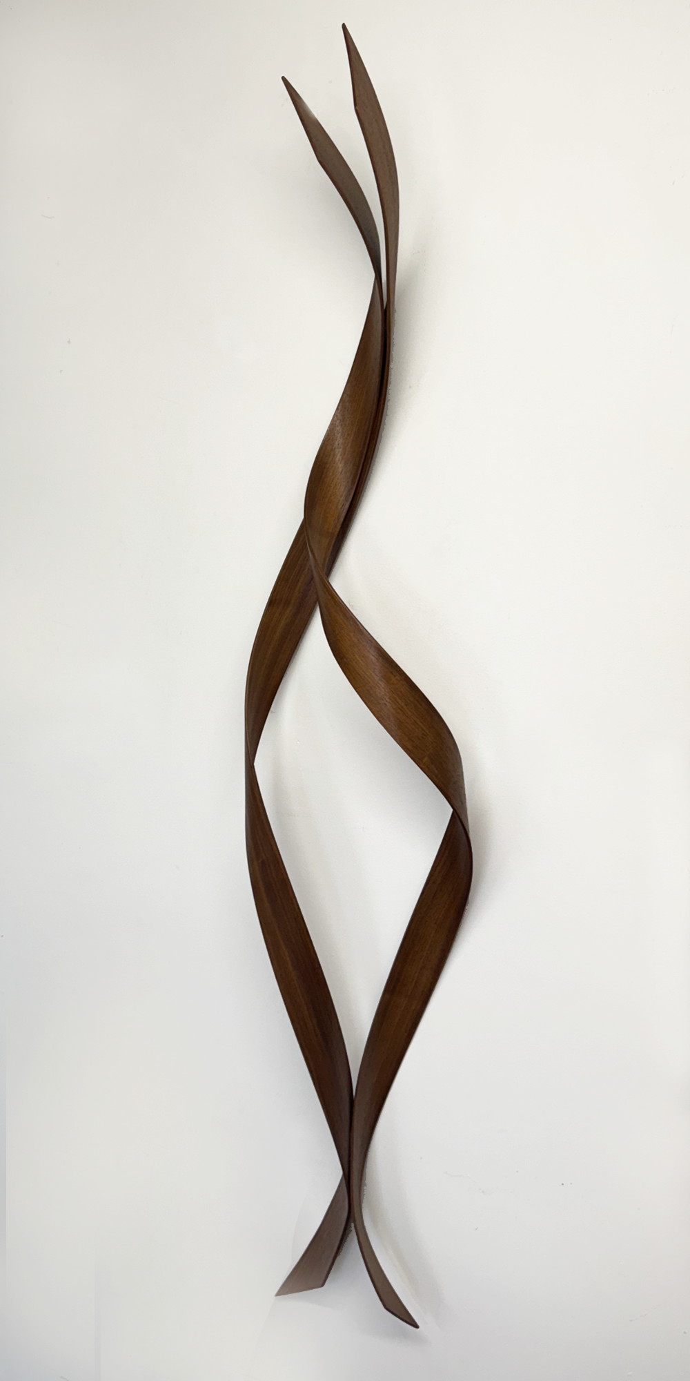 Walnut Twist | Laminated Walnut Timber | Wall Sculpture | Shift into Neutral Exhibition | Turua Gallery