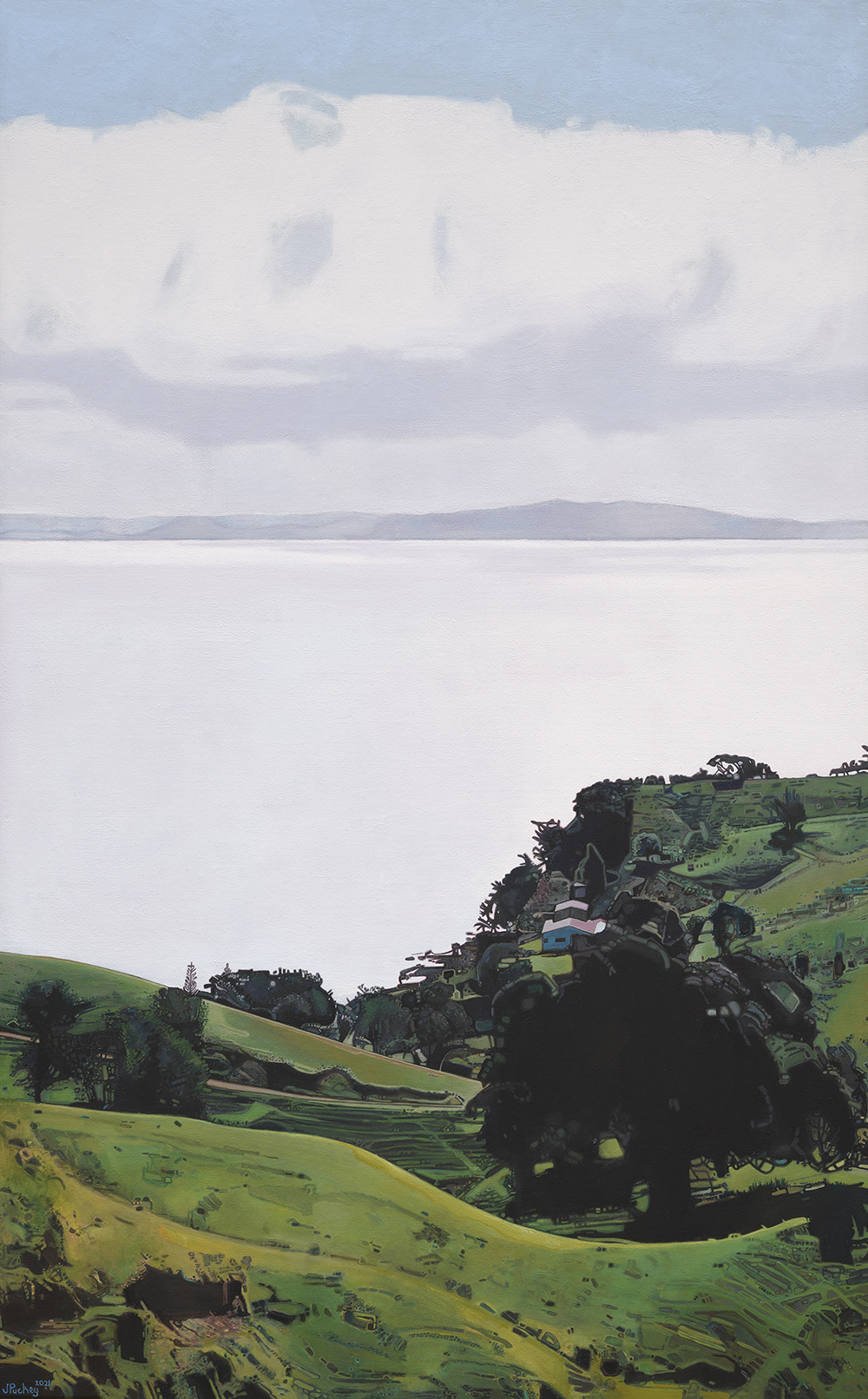 Aotearoa - Land of the Long White Cloud (Coromandel) Original painting Jane Puckey
