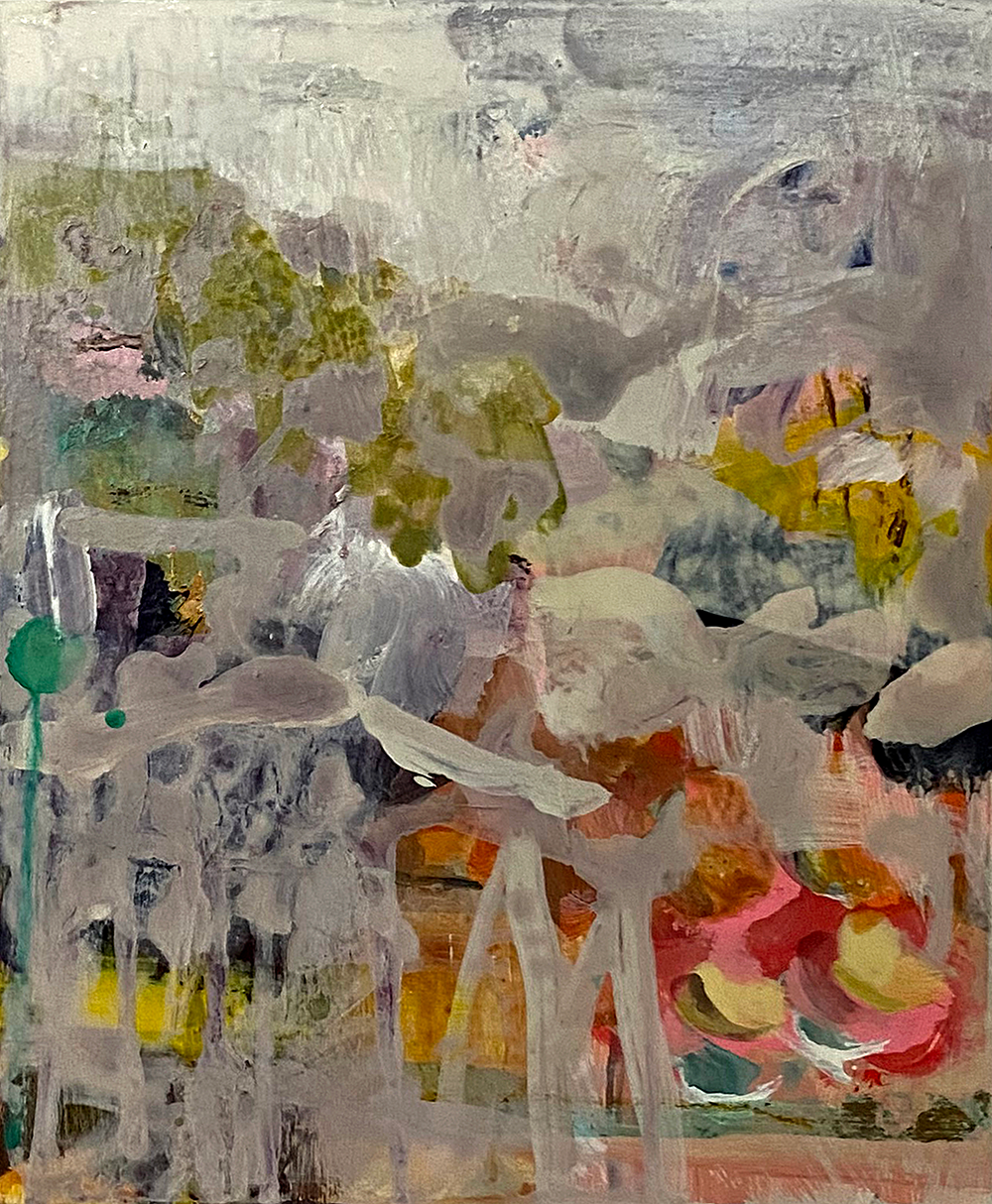 A Little Journey, 2022 | Jody Hope Gibbons | Mixed Media on 
board | painting | Turua Gallery