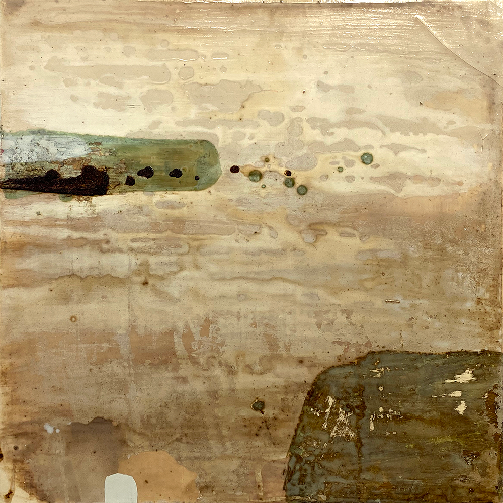 Ascend VII |  Jody Hope Gibbons | Mixed Media Including Ink, Coffee, Shellac, &amp; Glue Aged on Canvas | Painting | Turua Gallery