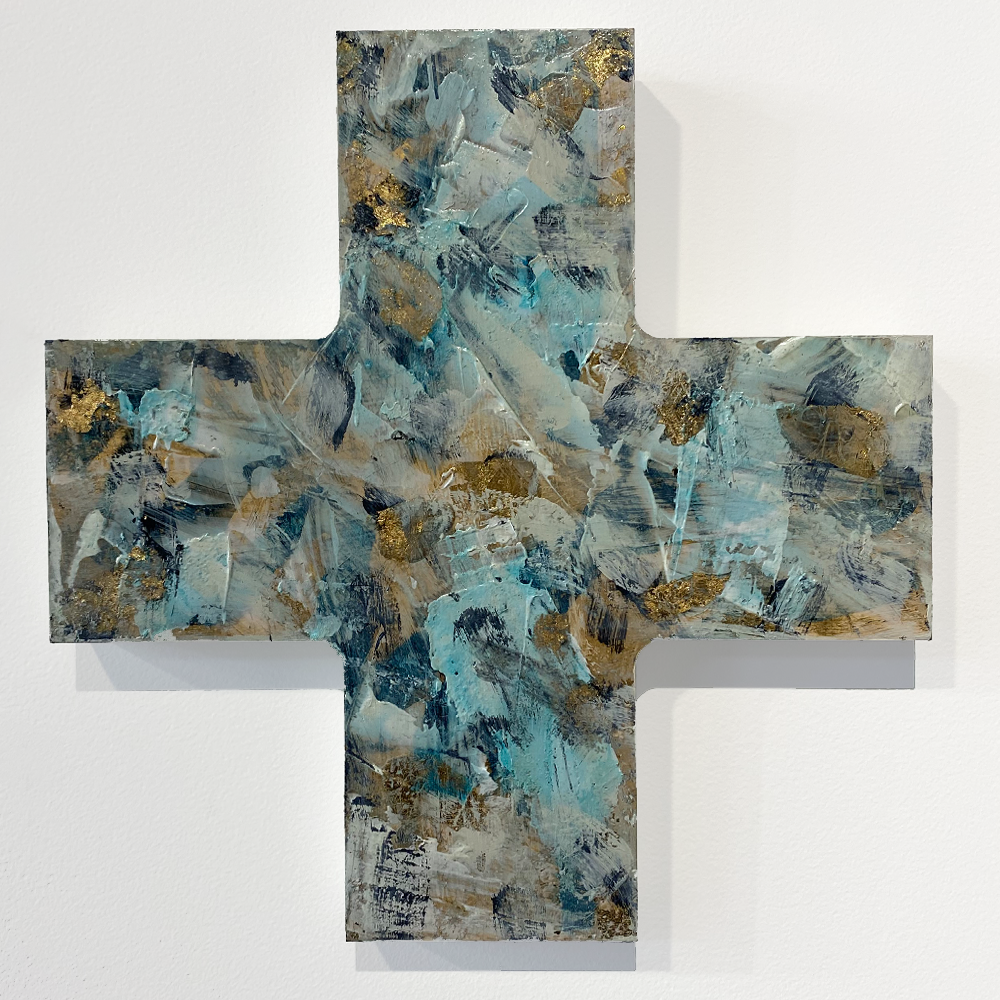 Jody Hope Gibbons | Awash| Turua Gallery | Painting | Mixed Media | Cross | X