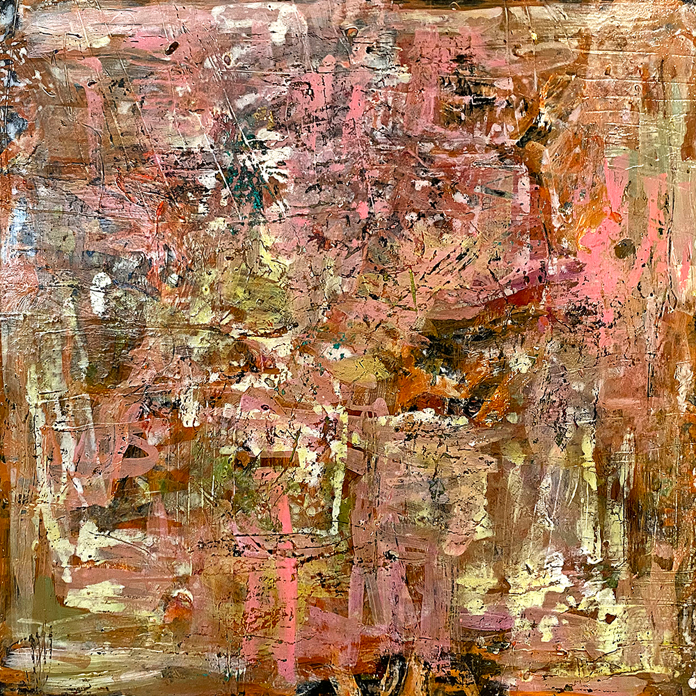 Past Life 1, 2022 | Jody Hope Gibbons | Mixed Media on board | Painting | Turua Gallery