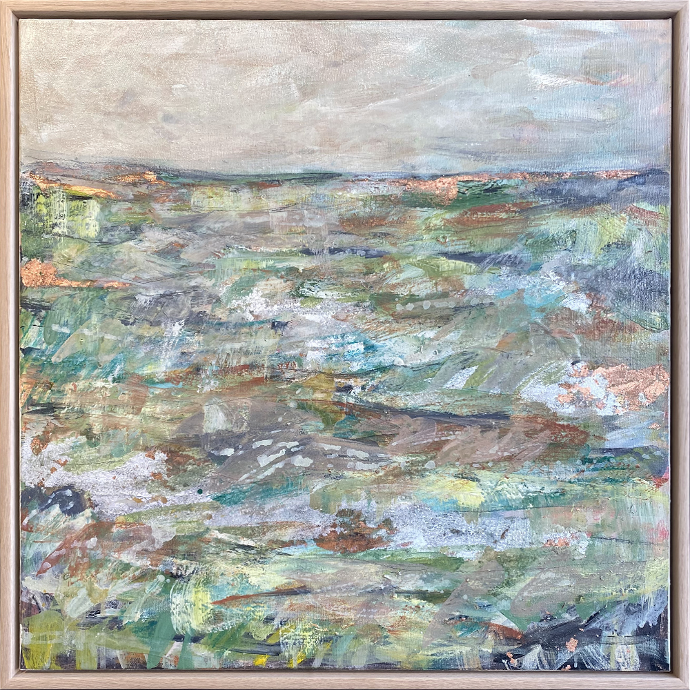Rocky Terrain mixed media on Canvas by Jody Hope Gibbons