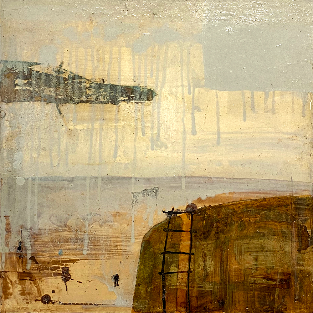 Scale II | Jody Hope Gibbons | Mixed Media Including Ink, Coffee, Shellac, &amp; Glue Aged on Canvas | Painting | Turua Gallery