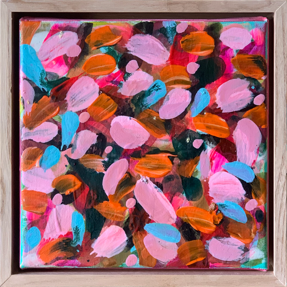 Scramble Mixed media painting Jody Hope Gibbons