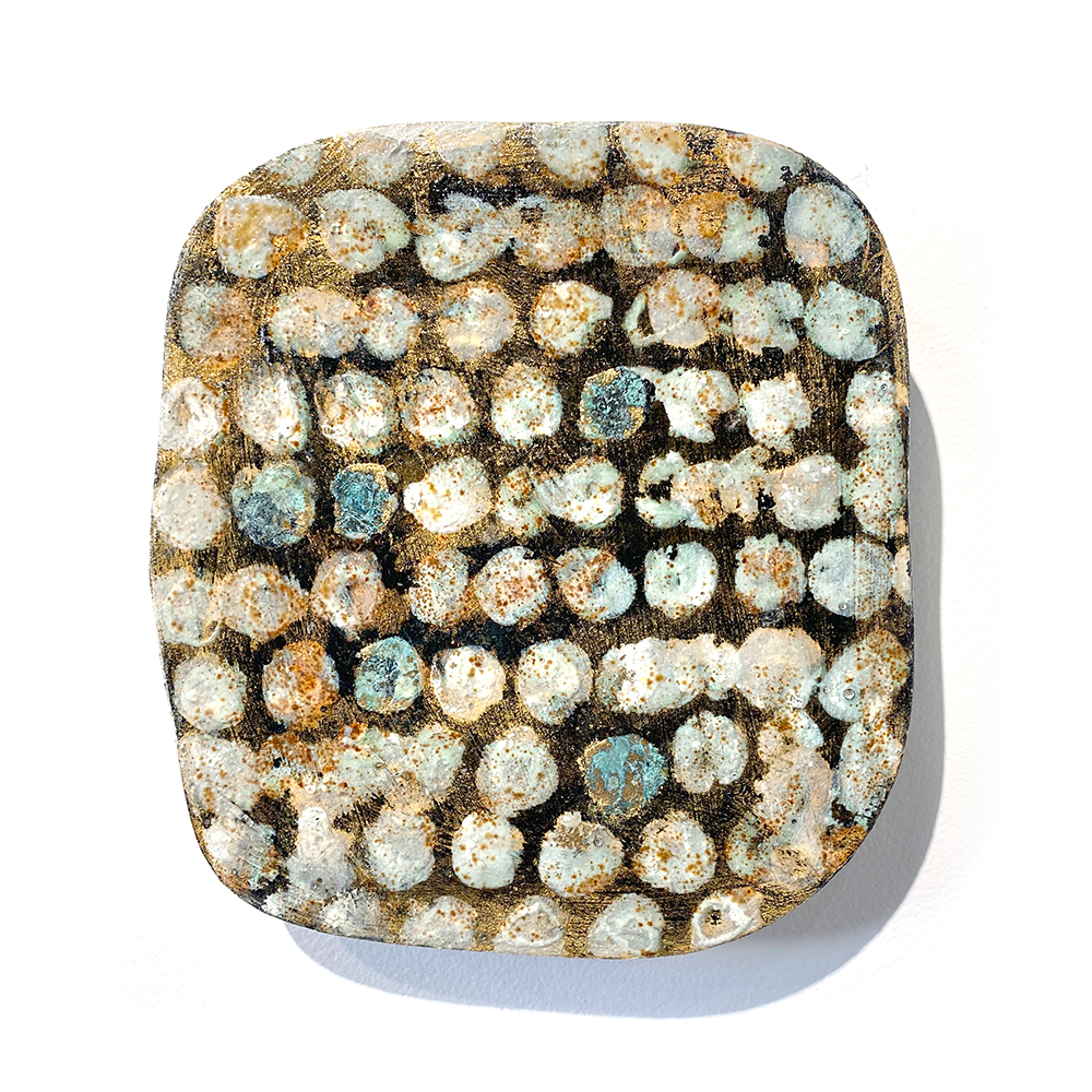 Tablet #26, Mixed media on custom wood block,  Jody Hope Gibbons