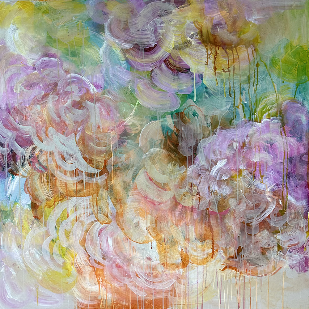 Bloom Abstraction Mixed Media original Jody Hope Gibbons 