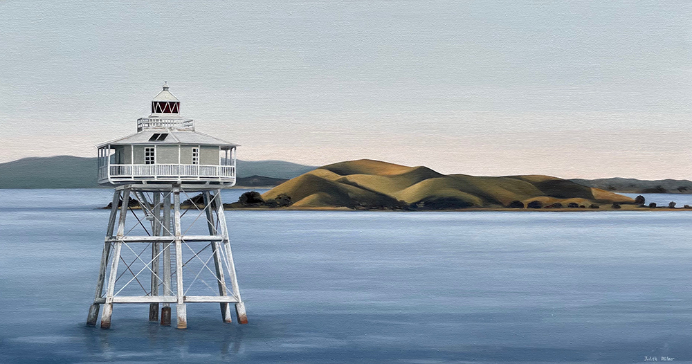 First Light Bean Rock Browns Island oil on canvas Judith Milner