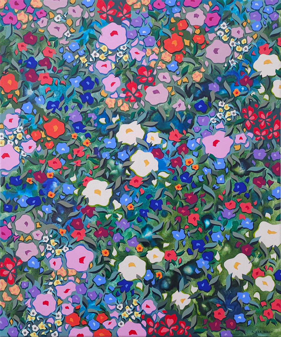 Alicia Beech | Kindred Exhibition | Love Naturally | Original Painting | Turua Gallery | Floral