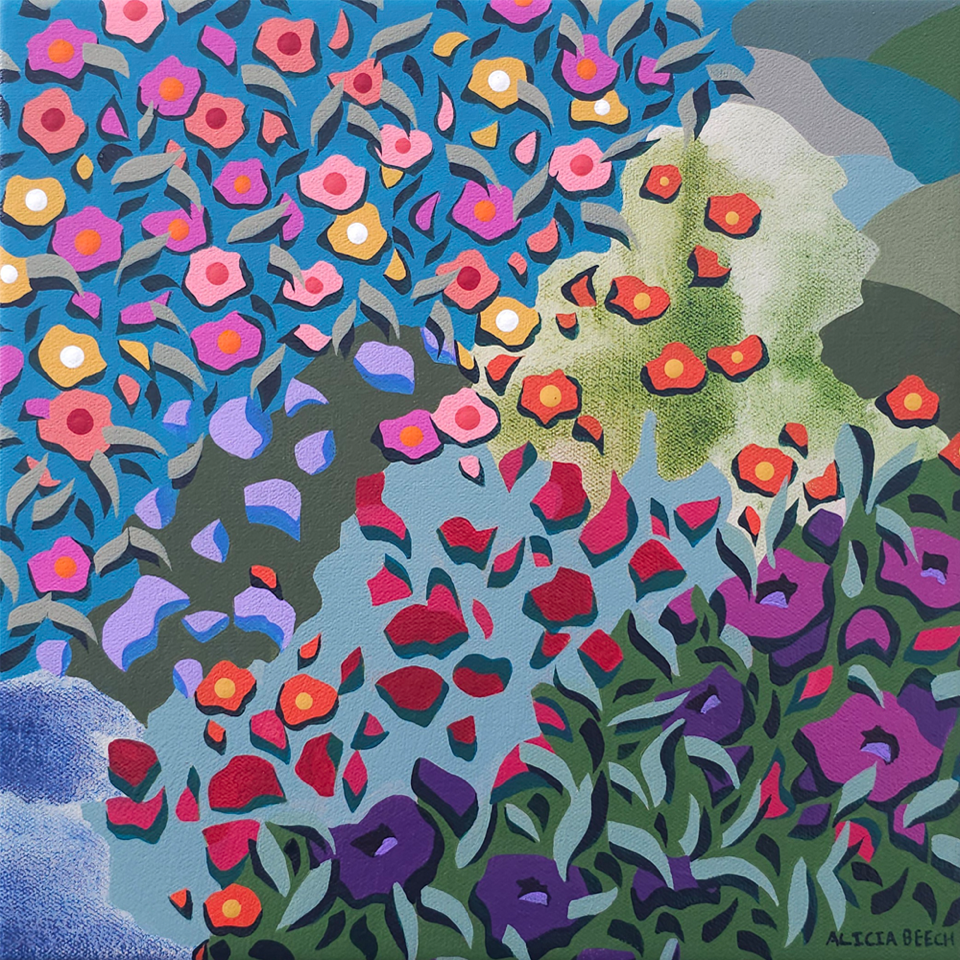 Alicia Beech | Kindred Exhibition | Mermaid Avenue | Original Painting | Turua Gallery | Floral