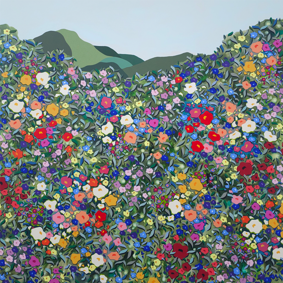 Alicia Beech | Kindred Exhibition | New Horizon | Original Painting | Turua Gallery | Floral